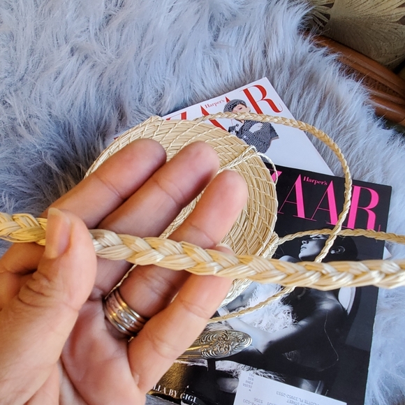 Iraca palm new summer round circle crossbody bag - Picture 5 of 7